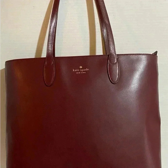 Kate spade plum leather satchel handbag - Picture 5 of 10